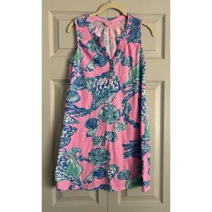 Lilly‎ Pulitzer Essie Princess Pink Seashell Beach Sleeveless Dress V-Neck XS